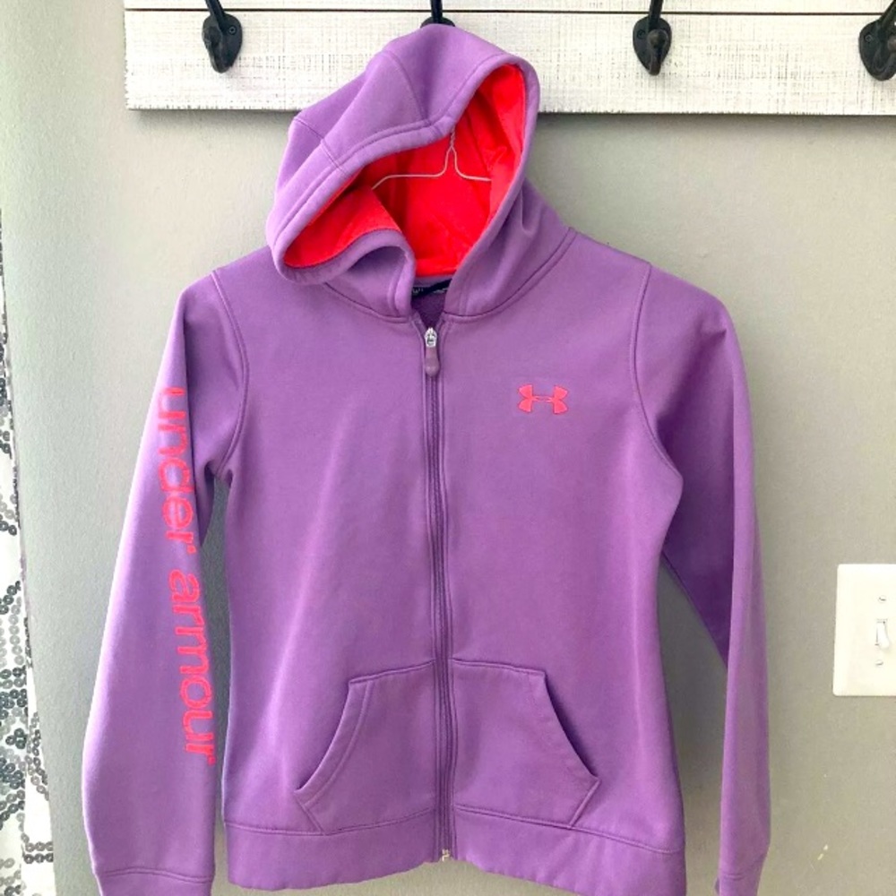 Girls Youth Large Under Armour Zip Up Jacket
